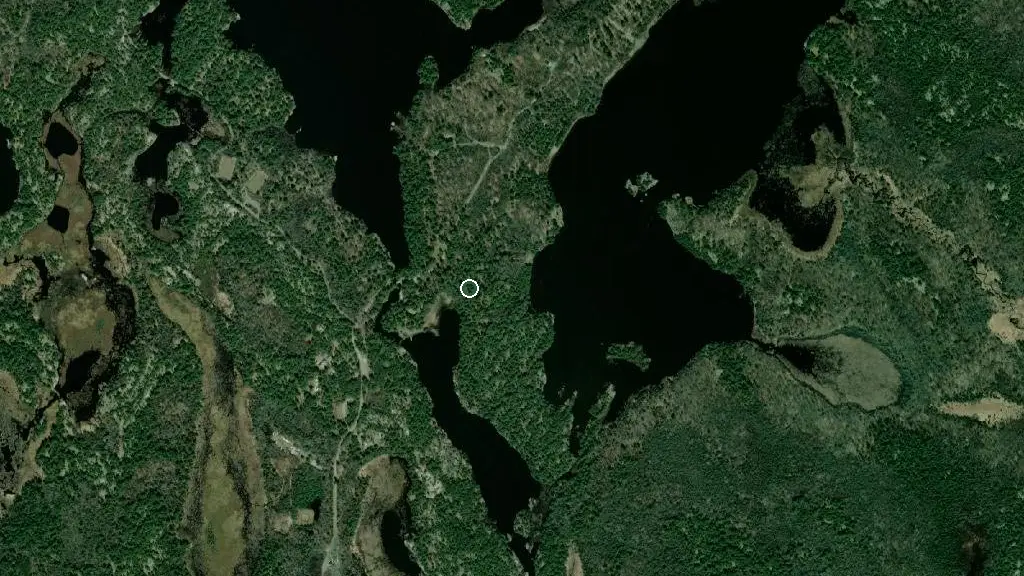 Aerial view of White Spruce Campground and surroundings