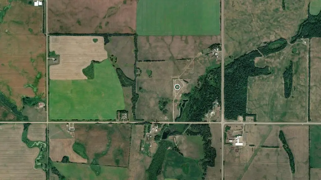 Aerial view of Speedy Acres Campground and surroundings