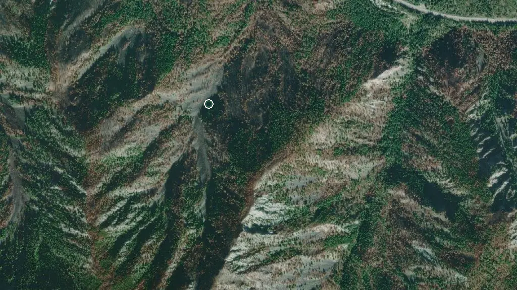 Aerial view of Skihist Provincial Park and surroundings