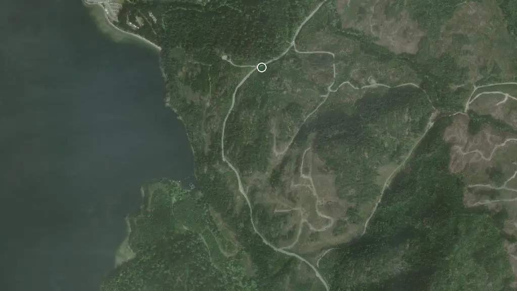 Aerial view of China Creek Campground and surroundings