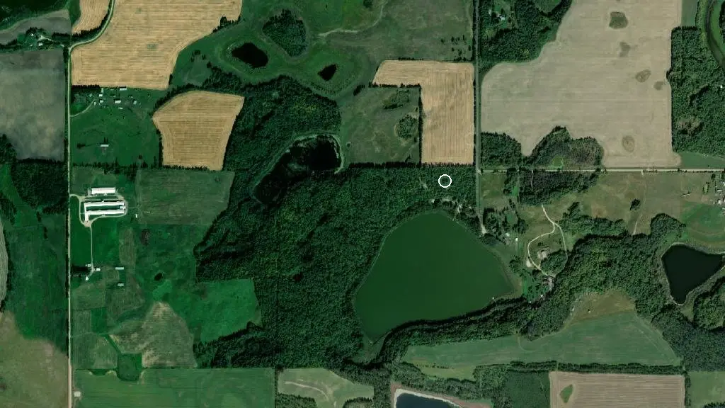 Aerial view of Peanut Lake Municipal Campground and surroundings
