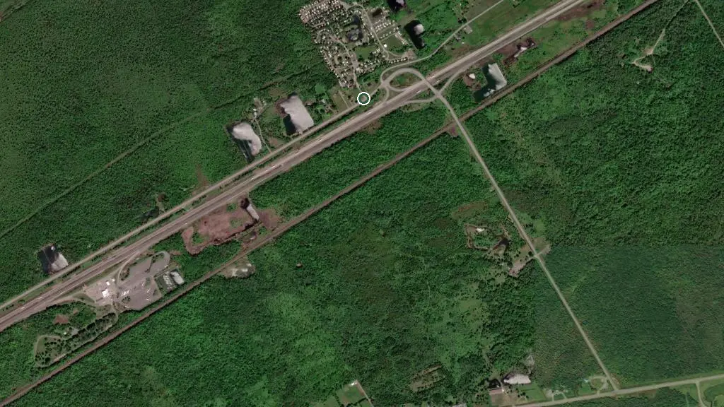 Aerial view of Upper Canada Campground and surroundings
