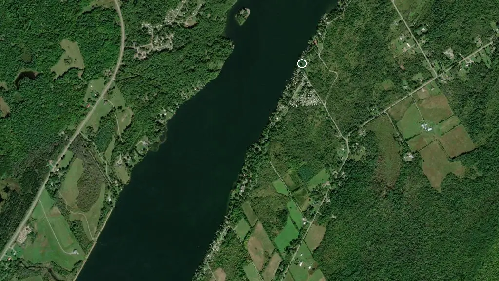 Aerial view of Cedar Forest Park Campground and surroundings