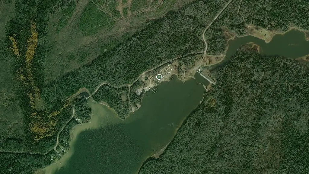 Aerial view of Big Bear Camp and surroundings