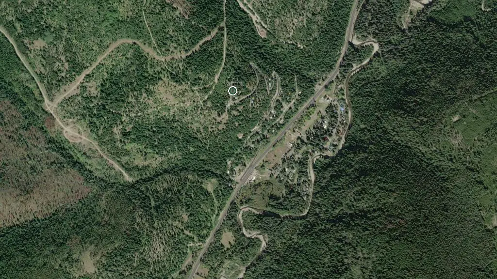 Aerial view of Manning Park Resort and surroundings