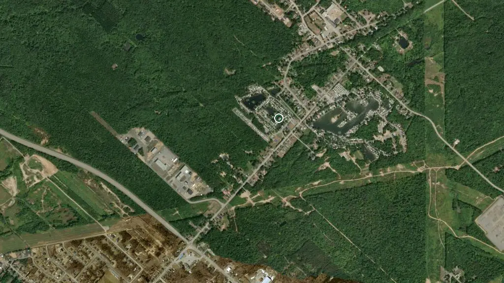 Aerial view of Camping Paradiso and surroundings