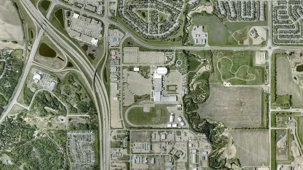 Aerial view of Westerner Park RV Resort and surroundings