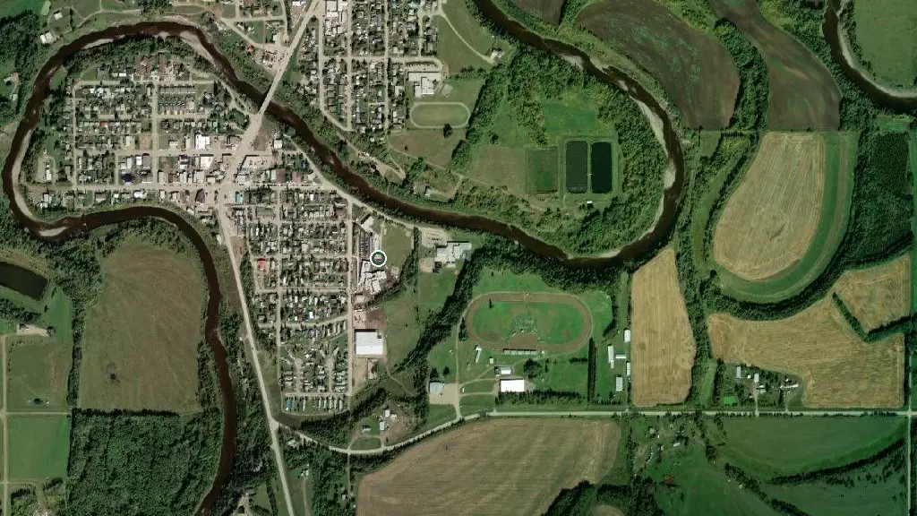 Aerial view of Condy Meadows Golf Course Campground and surroundings