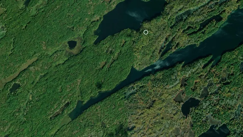 Aerial view of Frontenac Provincial Park and surroundings