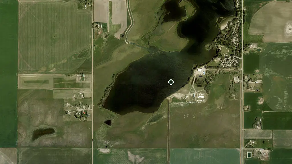 Aerial view of Park Lake Provincial Park and surroundings