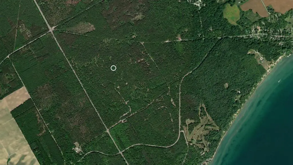 Aerial view of Turkey Point Park - Fin & Feather Campground and surroundings