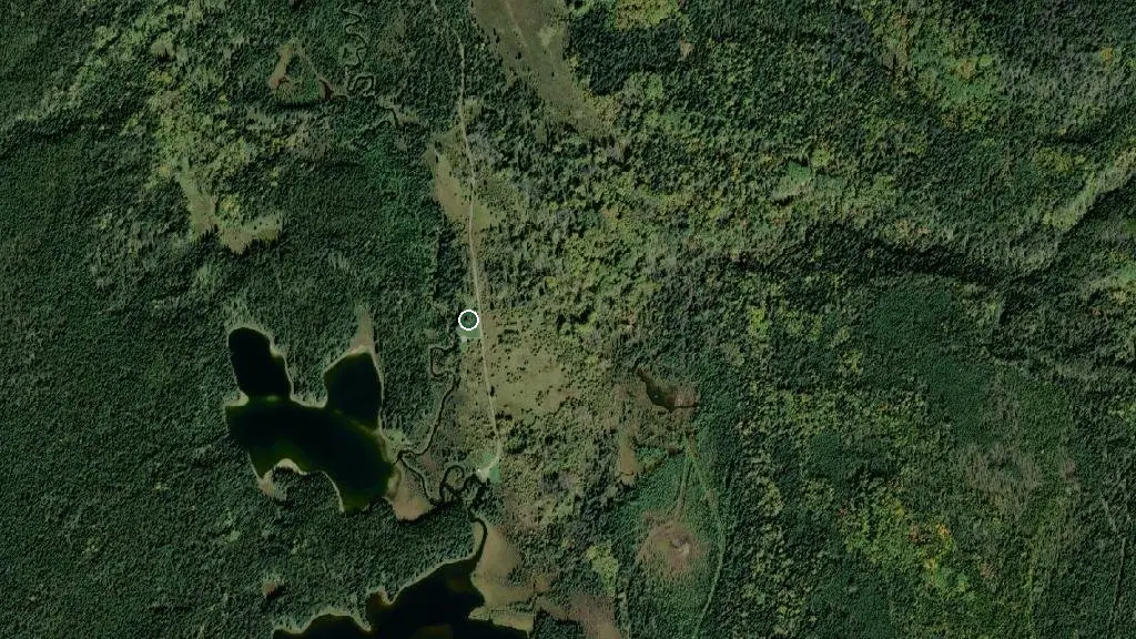 Aerial view of Halfway Campground and surroundings