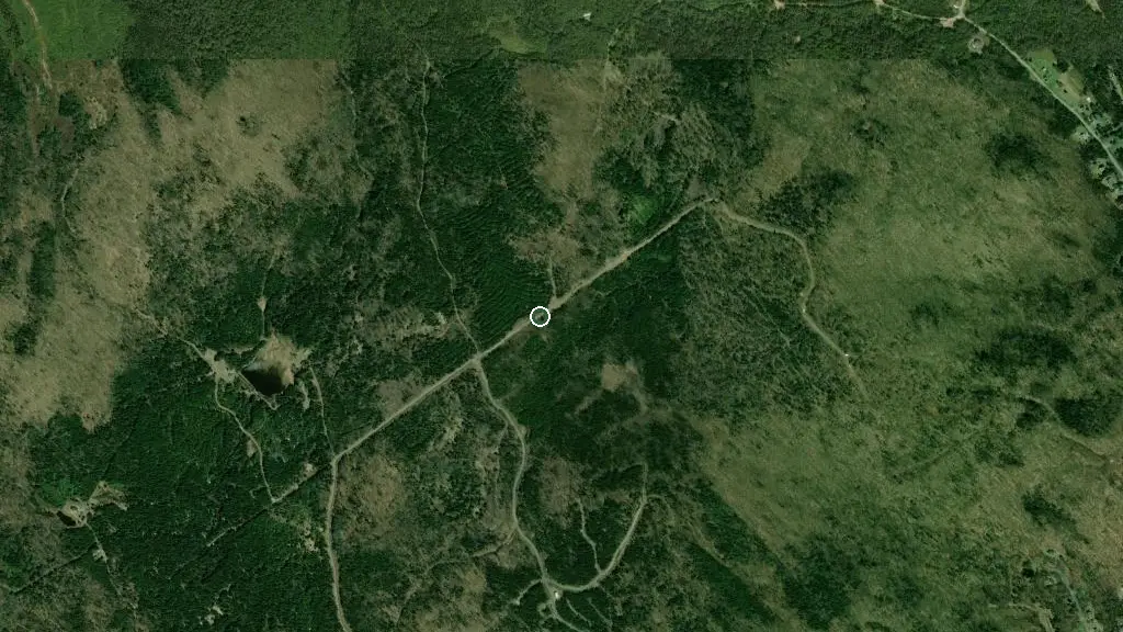 Aerial view of Montagne Berryman and surroundings