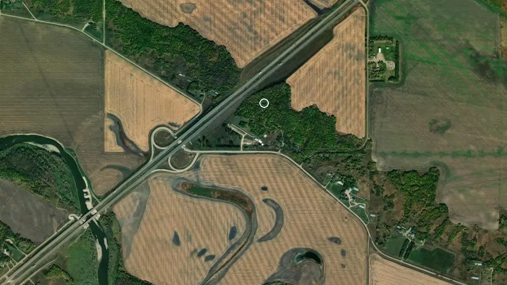 Aerial view of Grand Valley Campground and surroundings