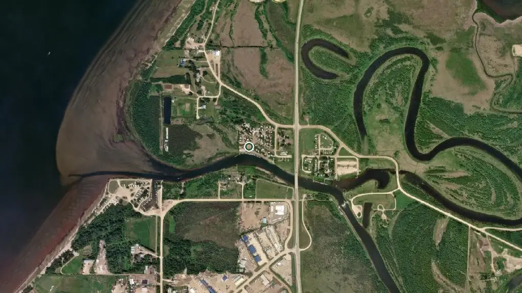 Aerial view of Roland On the River and surroundings