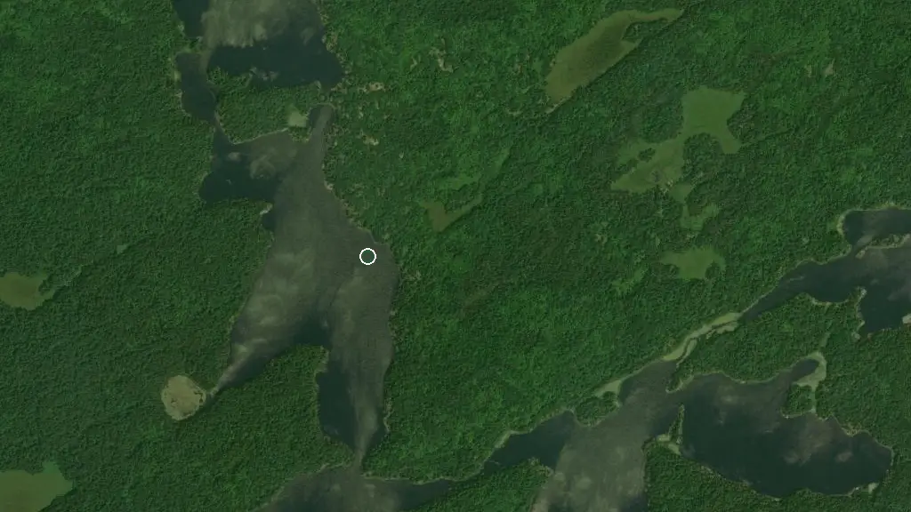 Aerial view of Killarney Provincial Park and surroundings
