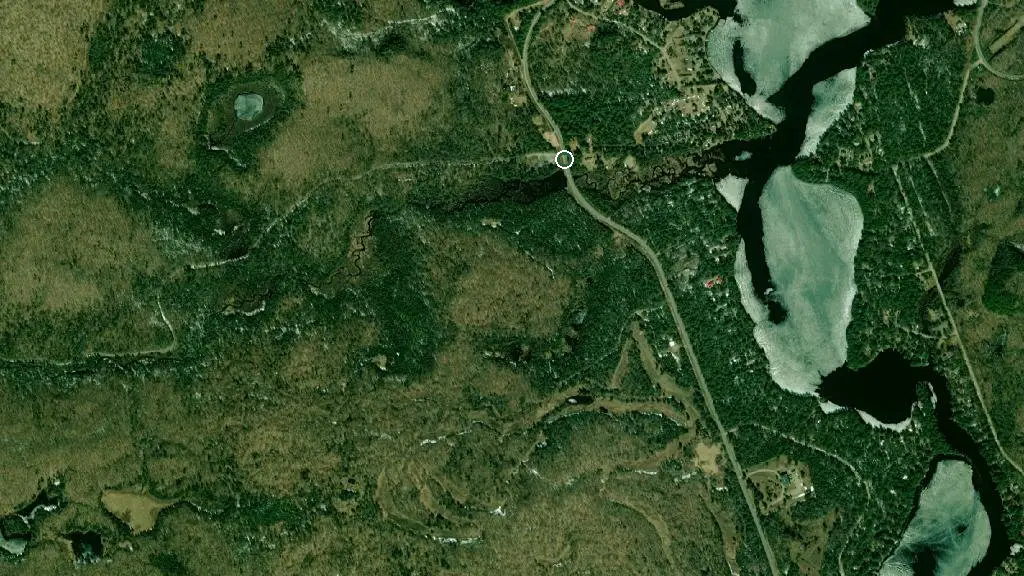 Aerial view of South Algonquin – Daiva RV Resorts and surroundings