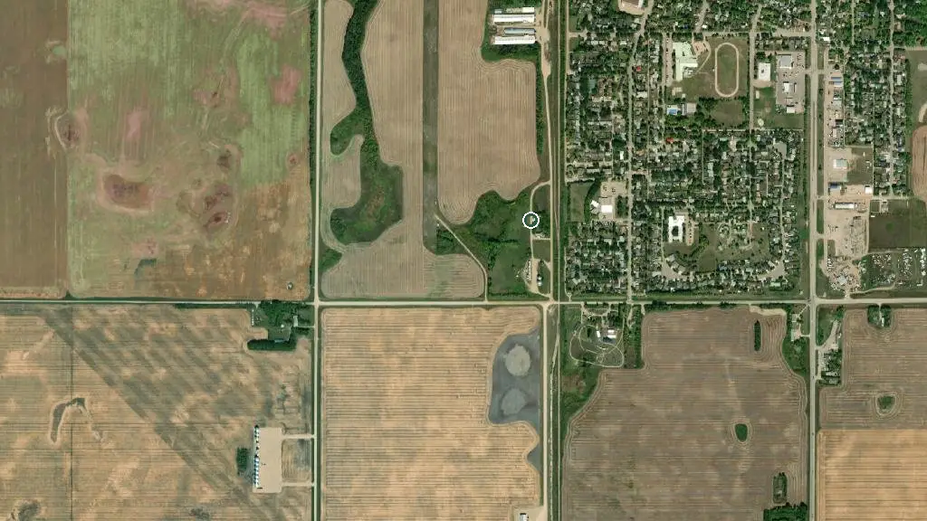 Aerial view of Good Spirit Lake Provincial Park and surroundings