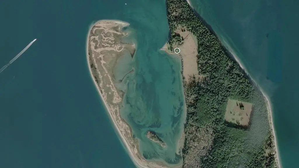 Aerial view of Gulf Islands - Sidney Spit and surroundings