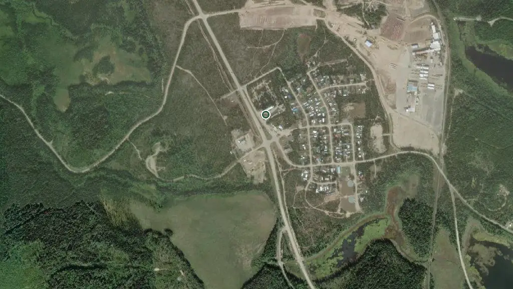 Aerial view of Grizzly Inn Motel & RV Park and surroundings
