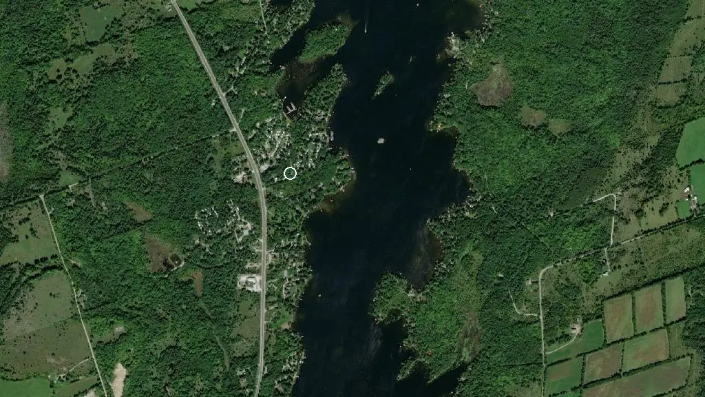 Aerial view of Islandview Trailer Park and surroundings