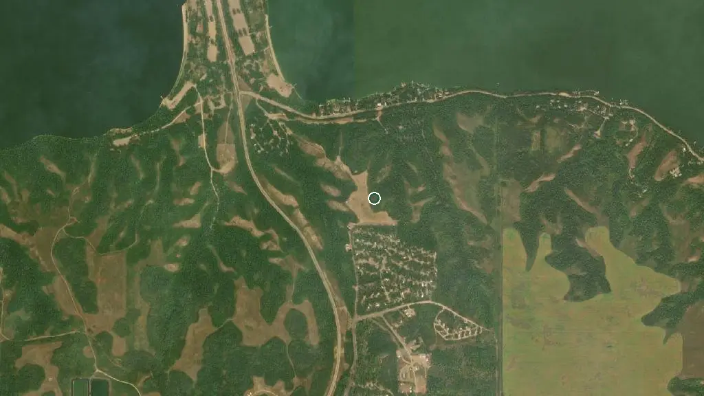 Aerial view of Lookout Point Campground and surroundings