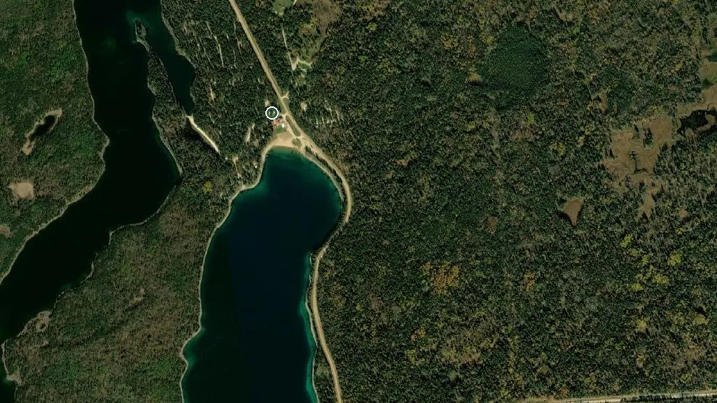 Aerial view of Duck Mountain Provincial Park - Blue Lakes Campground and surroundings