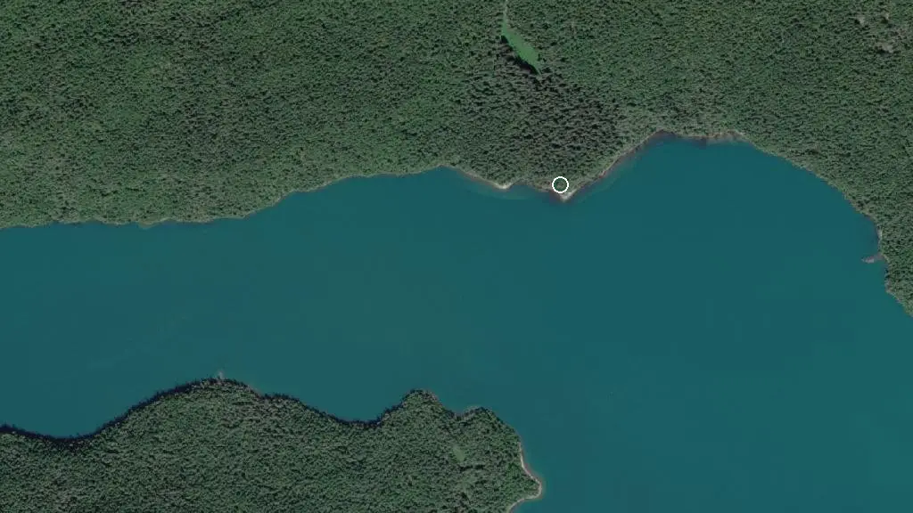 Aerial view of Four & a Half Mile Campground and surroundings