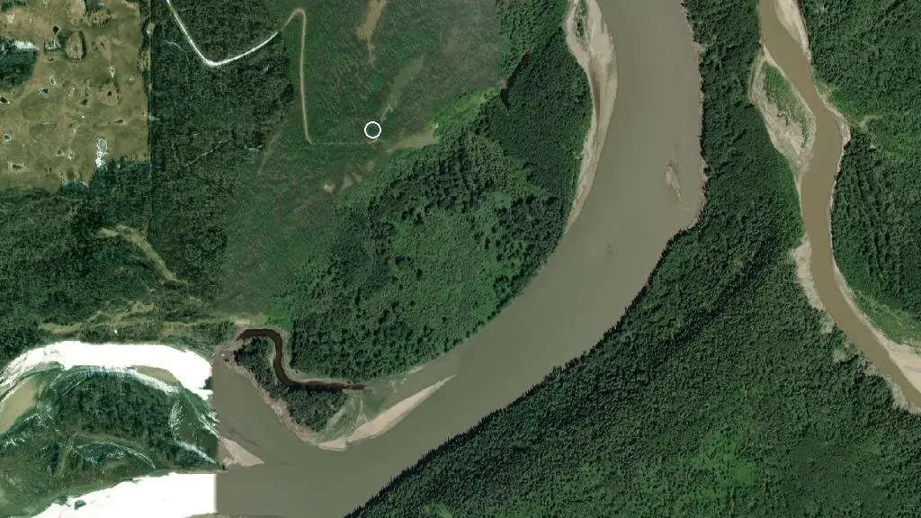 Aerial view of Bezanson Campground and surroundings