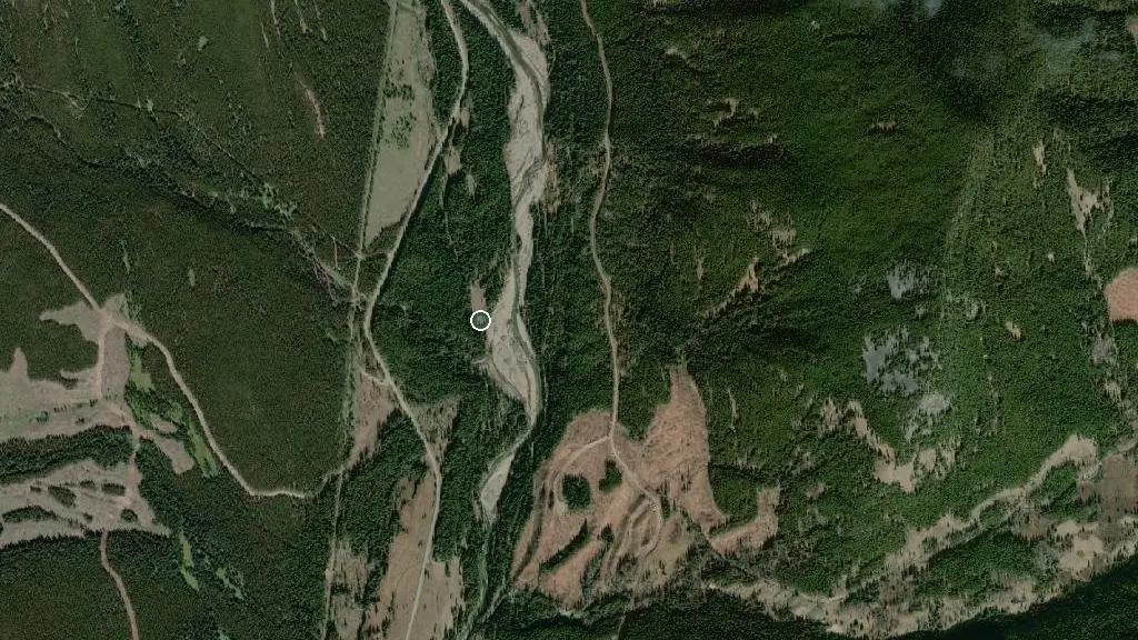 Aerial view of Blue Bronna Coat Creek Wilderness Site and surroundings
