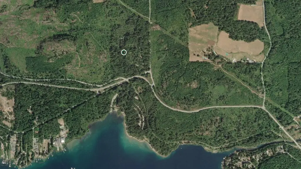 Aerial view of Sproat Lake Provincial Park and surroundings