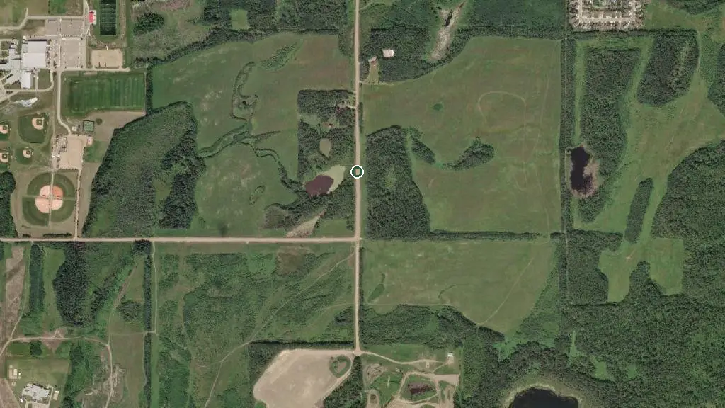 Aerial view of Ethel Lake M.D. Park and surroundings