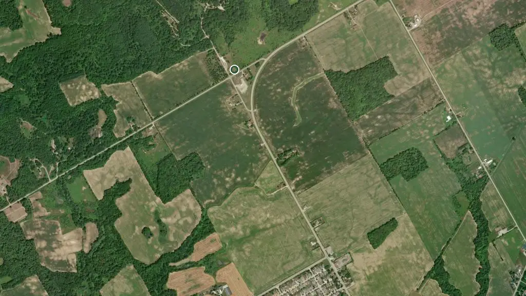 Aerial view of Backus Heritage Conservation Area and surroundings