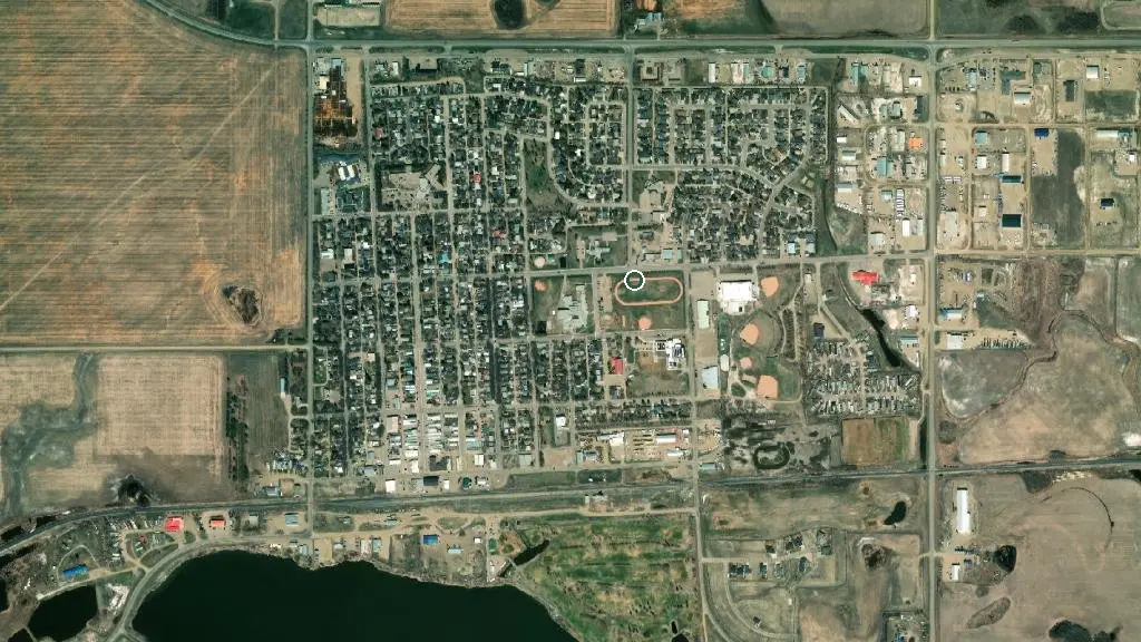 Aerial view of Capt. Ayre Lake & Resort and surroundings