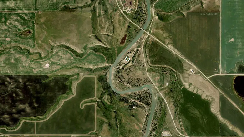 Aerial view of Kimball Campground and surroundings