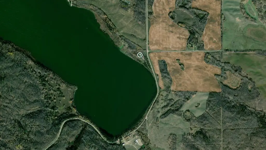Aerial view of Stoney Lake Municipal Recreation Area and surroundings