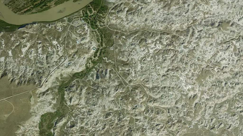 Aerial view of South Campground and surroundings