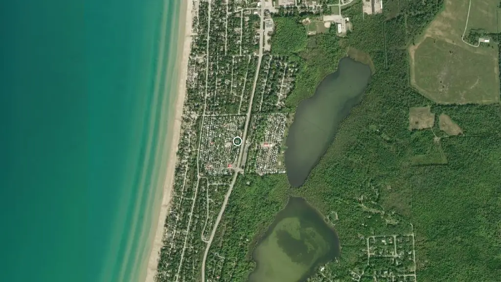 Aerial view of Tiny Home and surroundings