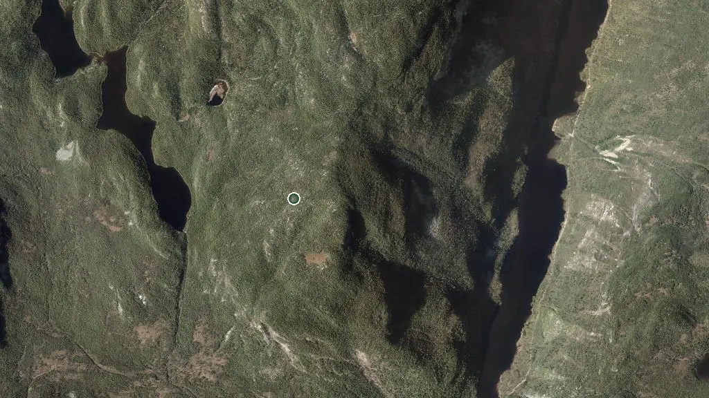 Aerial view of Parc national des Hautes-Gorges-de-la-Rivière-Malbaie and surroundings