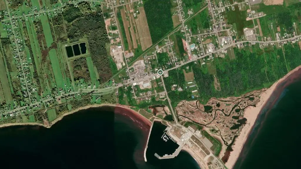 Aerial view of Camping Paspébiac-sur-Mer and surroundings