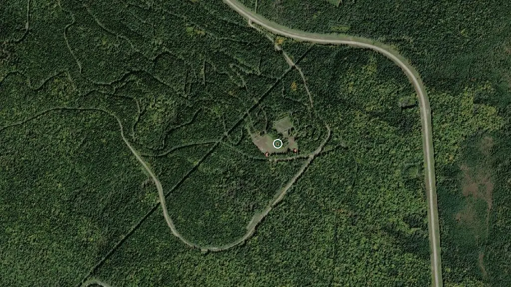 Aerial view of Timing Hut and surroundings
