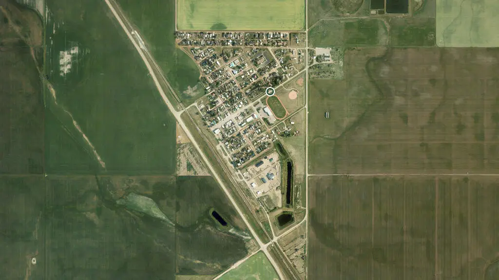 Aerial view of Champion Community Park and surroundings