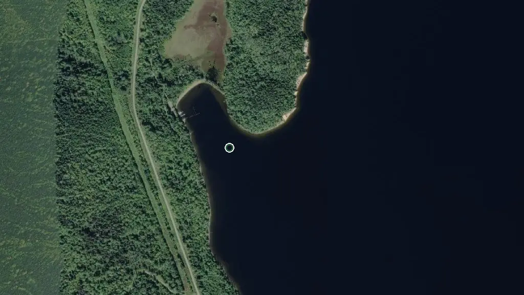 Aerial view of Red Bluff Provincial Park and surroundings