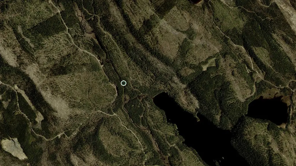 Aerial view of Refuge de la Boule and surroundings