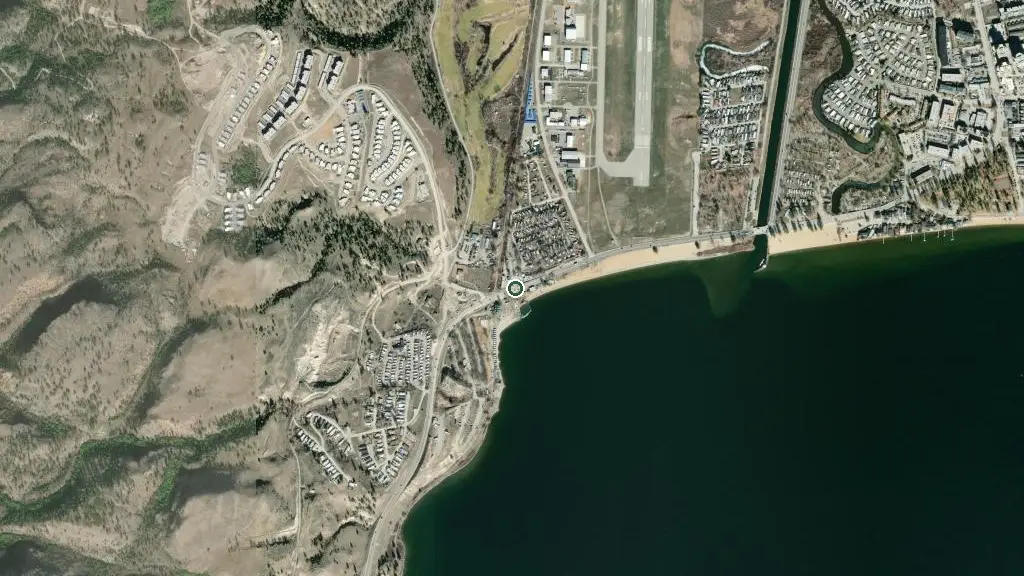 Aerial view of Wright's Beach Camp and surroundings